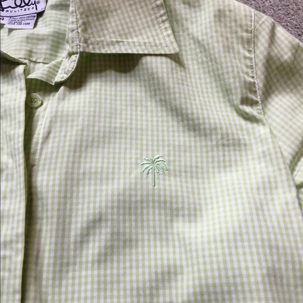 Lilly Pulitzer gingham green button down - Picture 5 of 5